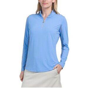 G LIFESTYLE Upf 50 Long Sleeve Quarter Zip Mock Neck Jacket